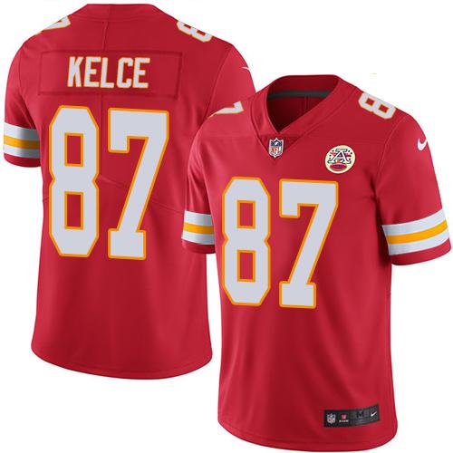 Nike Chiefs #87 Travis Kelce Red Team Color Men's Stitched NFL Vapor Untouchable Limited Jersey